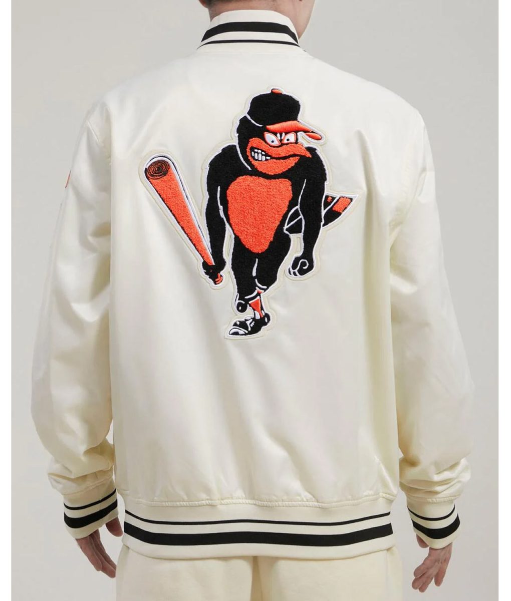 Baltimore Orioles Retro Classic Rib Satin Jacket - Image 3