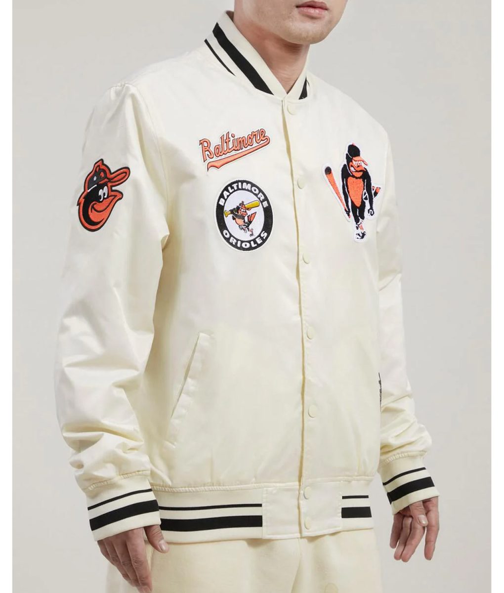 Baltimore Orioles Retro Classic Rib Satin Jacket - Image 7