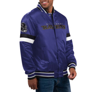 Home Game Baltimore Ravens Purple Satin Jacket