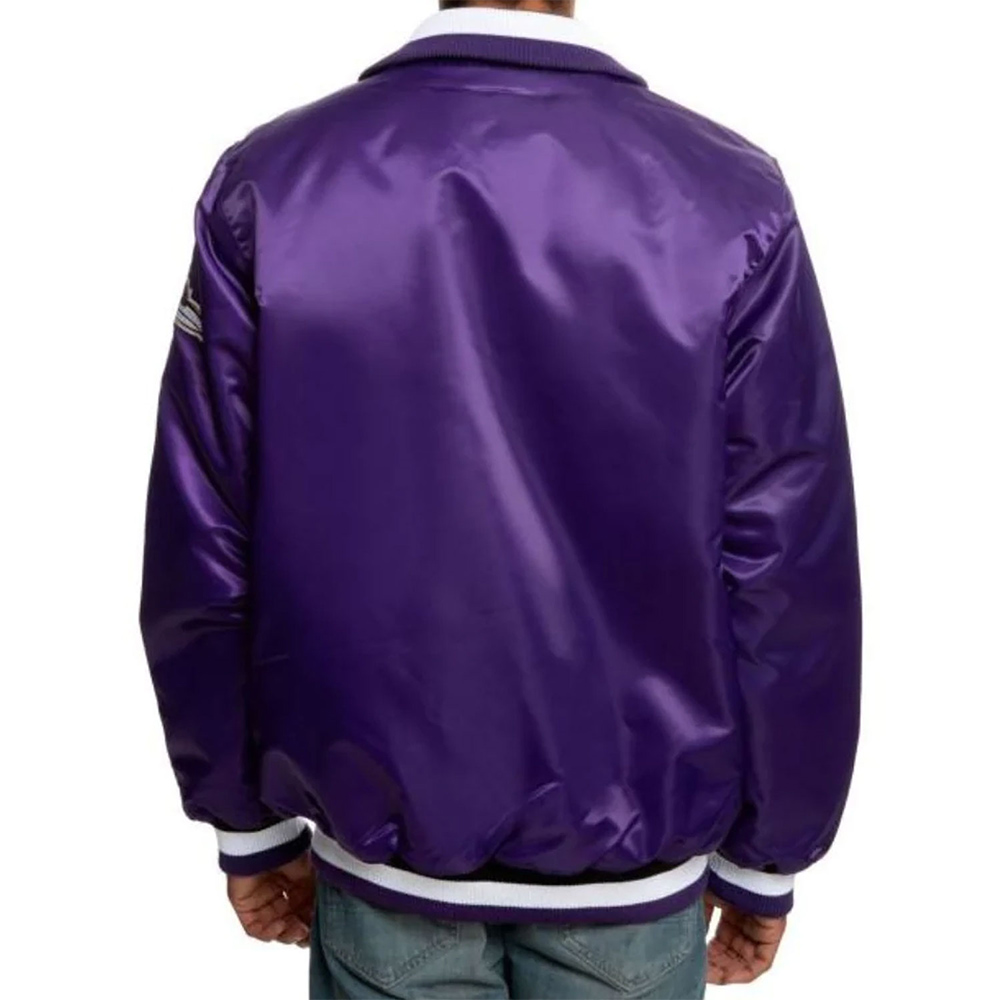 Varsity Baltimore Ravens Purple Satin Jacket - Image 2