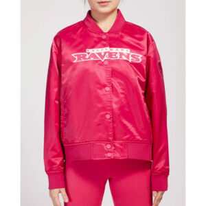 Baltimore Ravens Triple Pink Satin Jacket