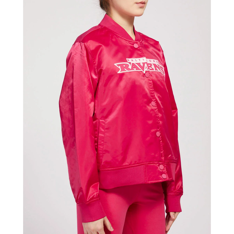 Baltimore Ravens Triple Pink Satin Jacket - Image 3