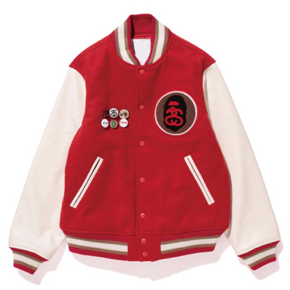 Stussy Bape Varsity Jacket