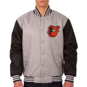 Baltimore Orioles Black/Gray Poly Twill Jacket