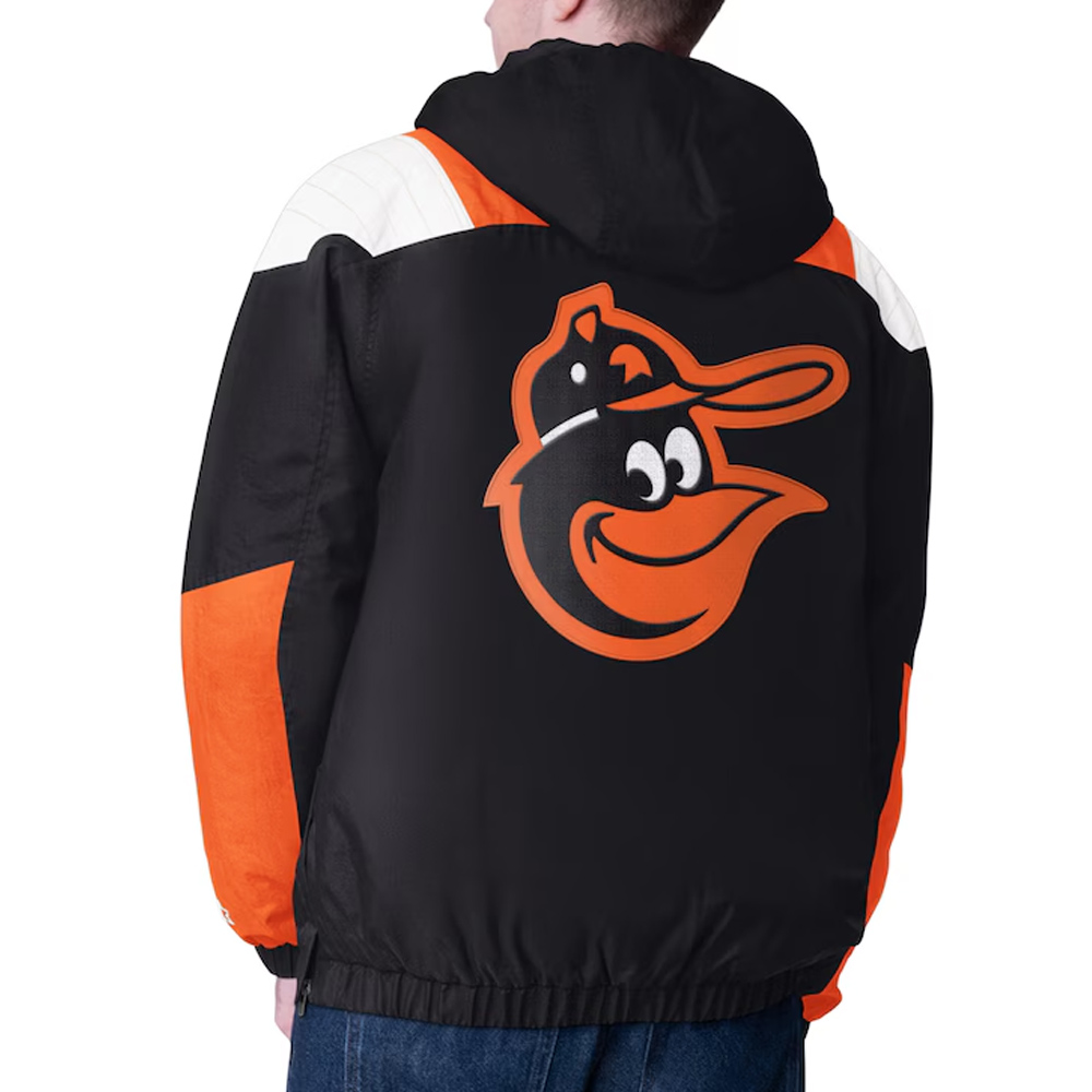 Black Baltimore Orioles Charger Half-Zip Pullover Jacket - Image 2