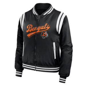 Cincinnati Bengals Black Bomber Full-Zip Jacket