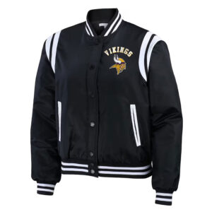 Minnesota Vikings Black Bomber Full-Zip Jacket