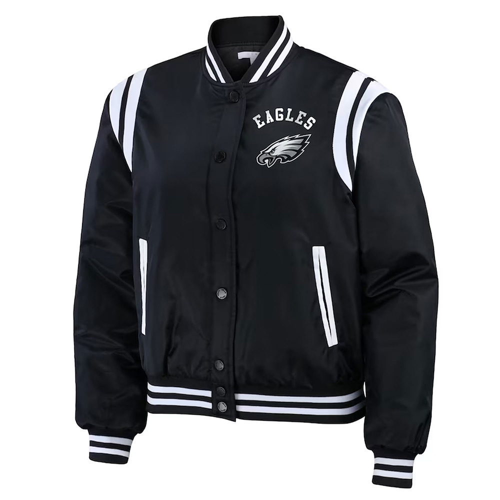 Philadelphia Eagles Black Bomber Full-Zip Jacket