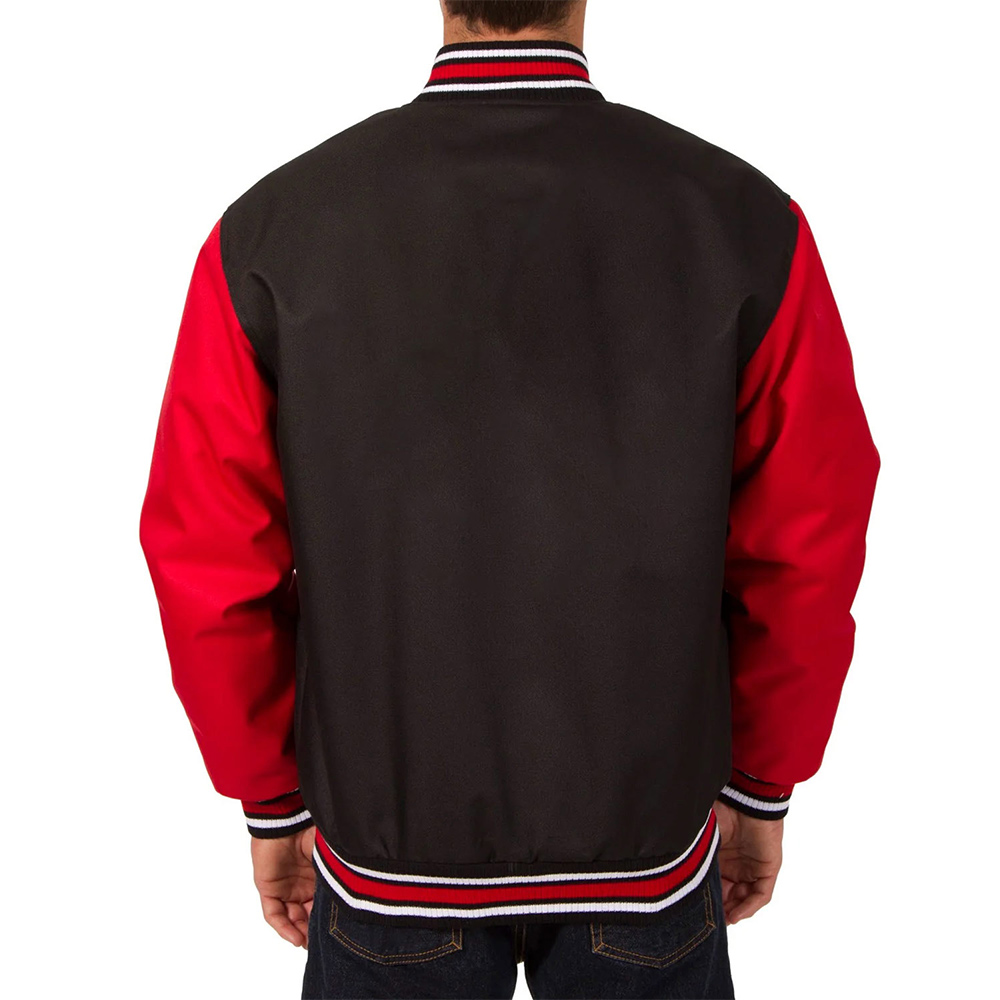 Black/Red Ottawa Senators Front Hit Varsity Poly Twill Jacket - Image 2