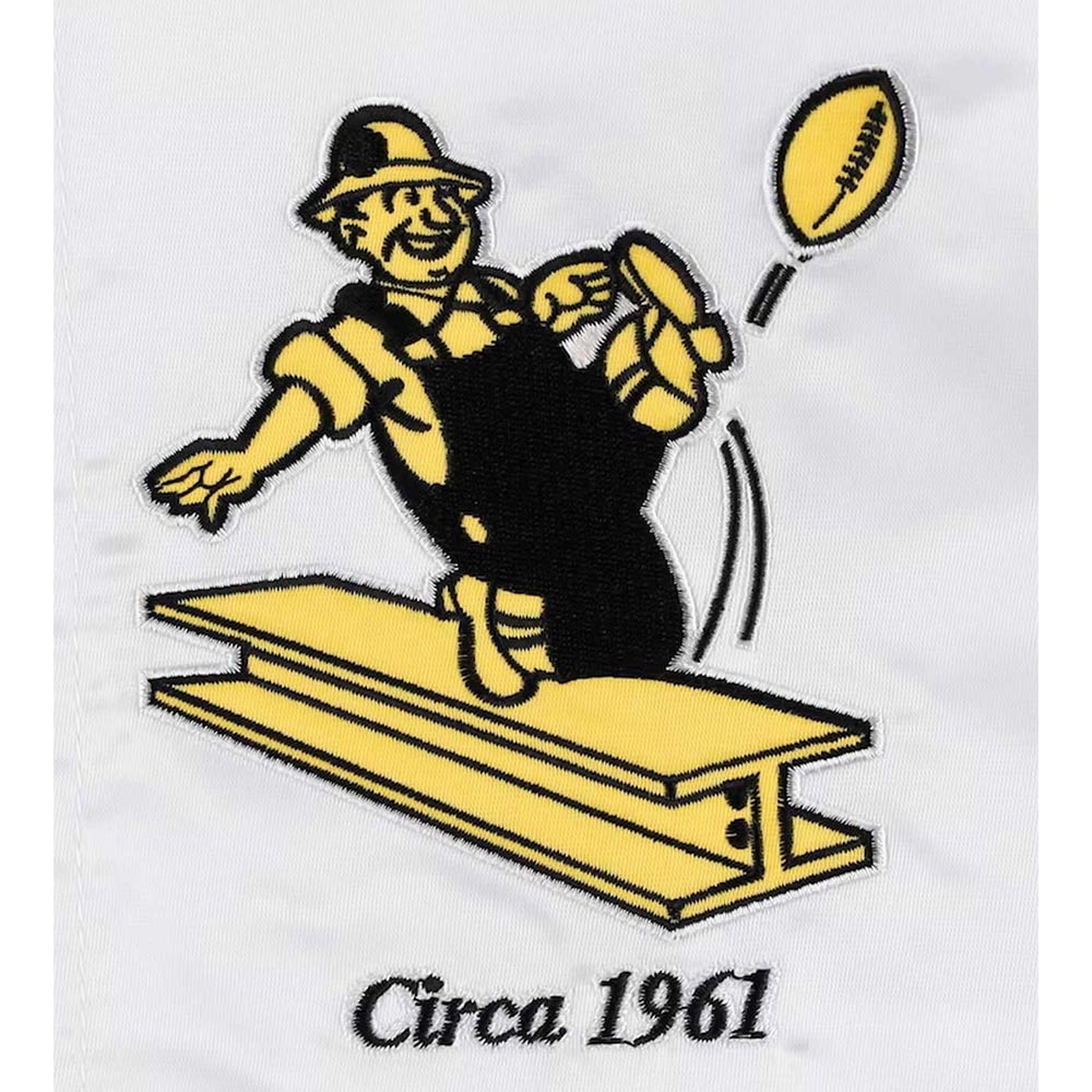 Pittsburgh Steelers Throwback Warm Up Pitch Black/White Varsity Satin Jacket - Image 4