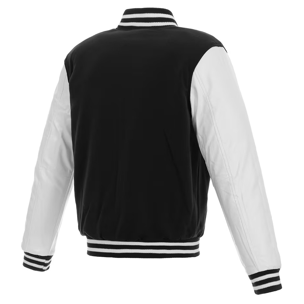 Black/White Washington Commanders Letterman Jacket - Image 2