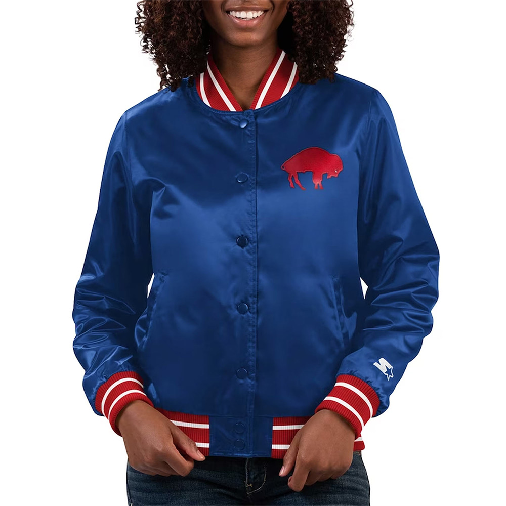Buffalo Bills Full Count Blue Satin Jacket