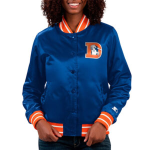 Denver Broncos Full Count Blue Satin Jacket