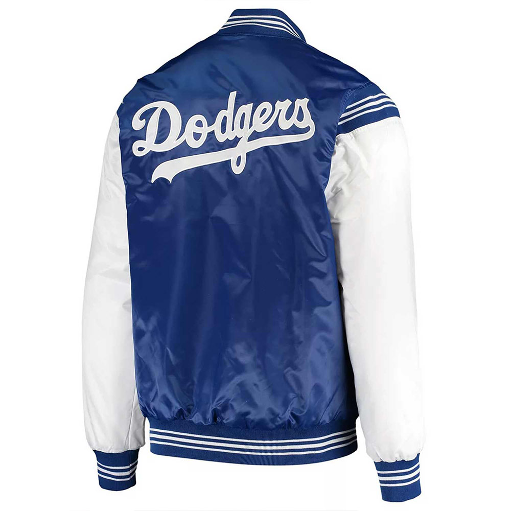 Los Angeles Dodgers Enforce Varsity Blue/White Satin Jacket - Image 2
