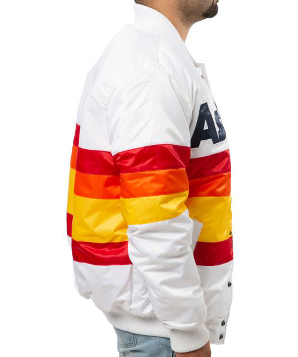 Astros Houston Bomber Starter Satin Jacket - Image 5