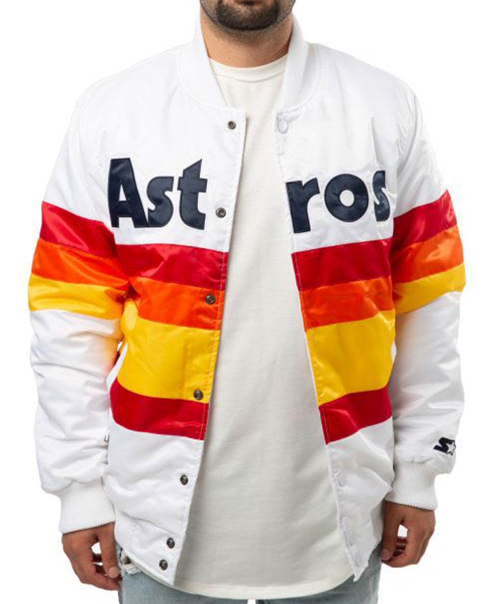 Astros Houston Bomber Starter Satin Jacket - Image 7