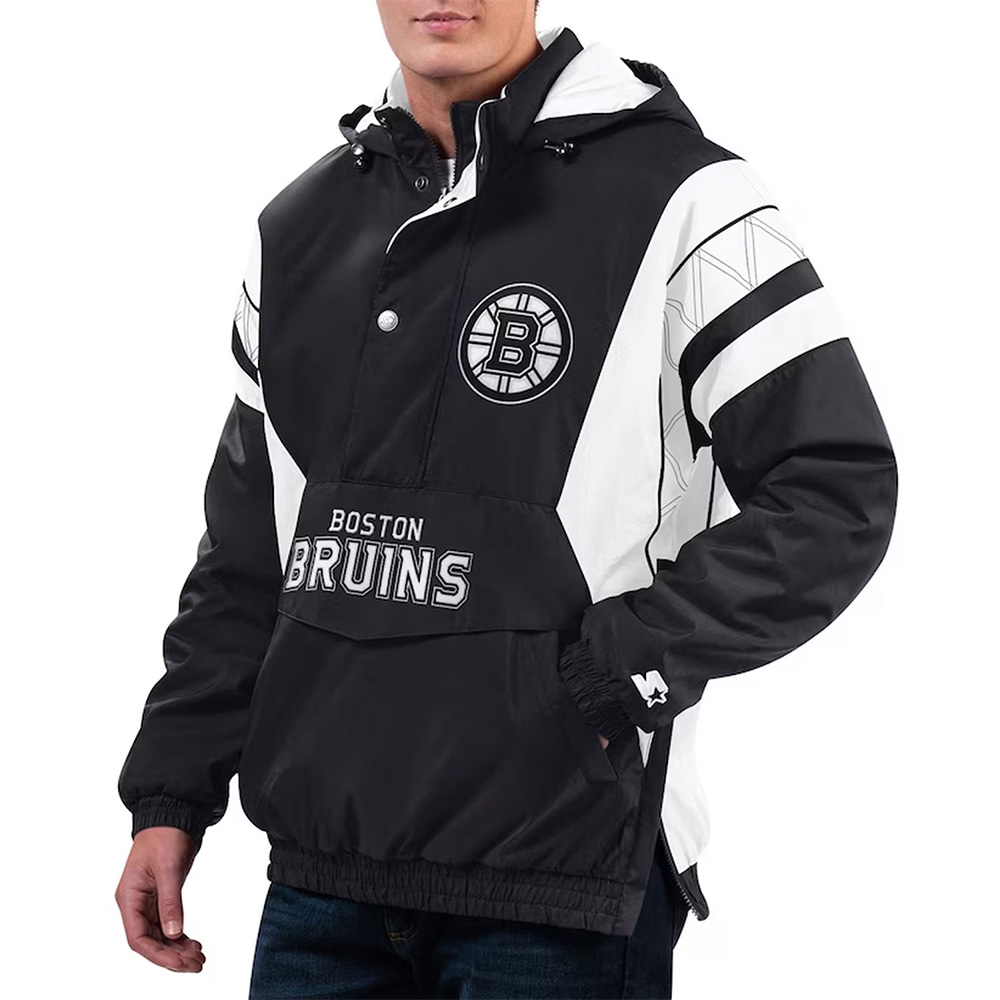 Home Team Boston Bruins Half-Zip Hoodie Jacket