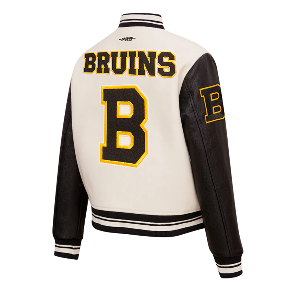 Retro Classic Rib Boston Bruins Varsity Jacket - Image 7