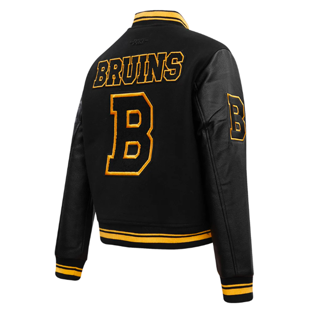 Retro Classic Rib Boston Bruins Varsity Jacket - Image 8