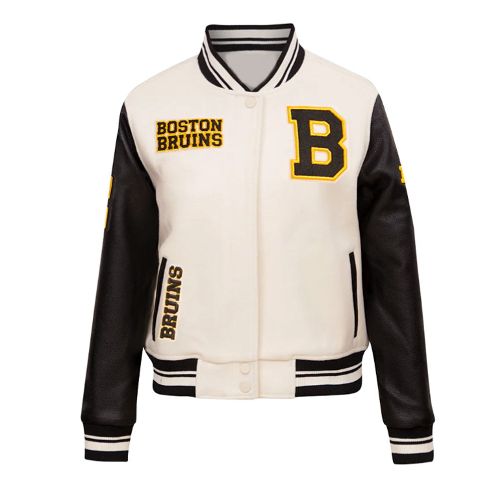 Retro Classic Rib Boston Bruins Varsity Jacket