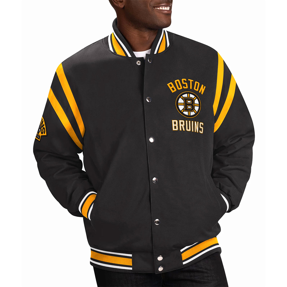 Boston Bruins Tailback Black Varsity Jacket