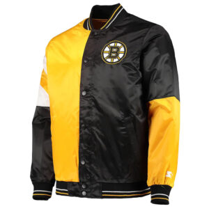 Black/Gold Boston Bruins The Leader Satin Jacket