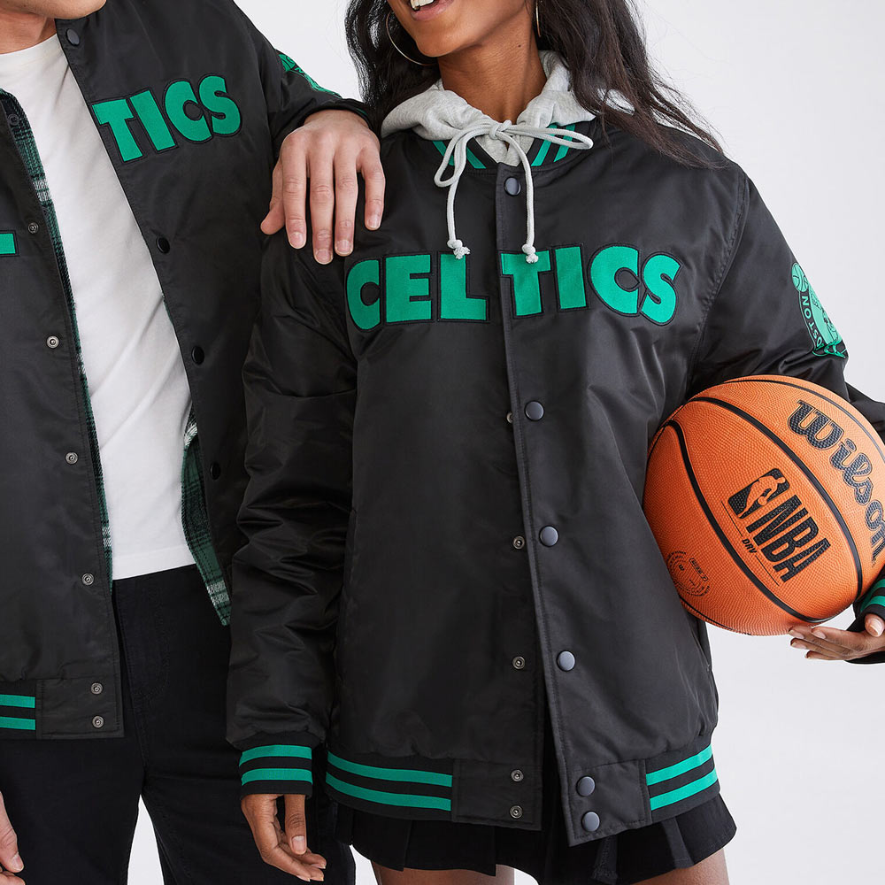 Boston Celtics Star Black Bomber Jacket - Image 2
