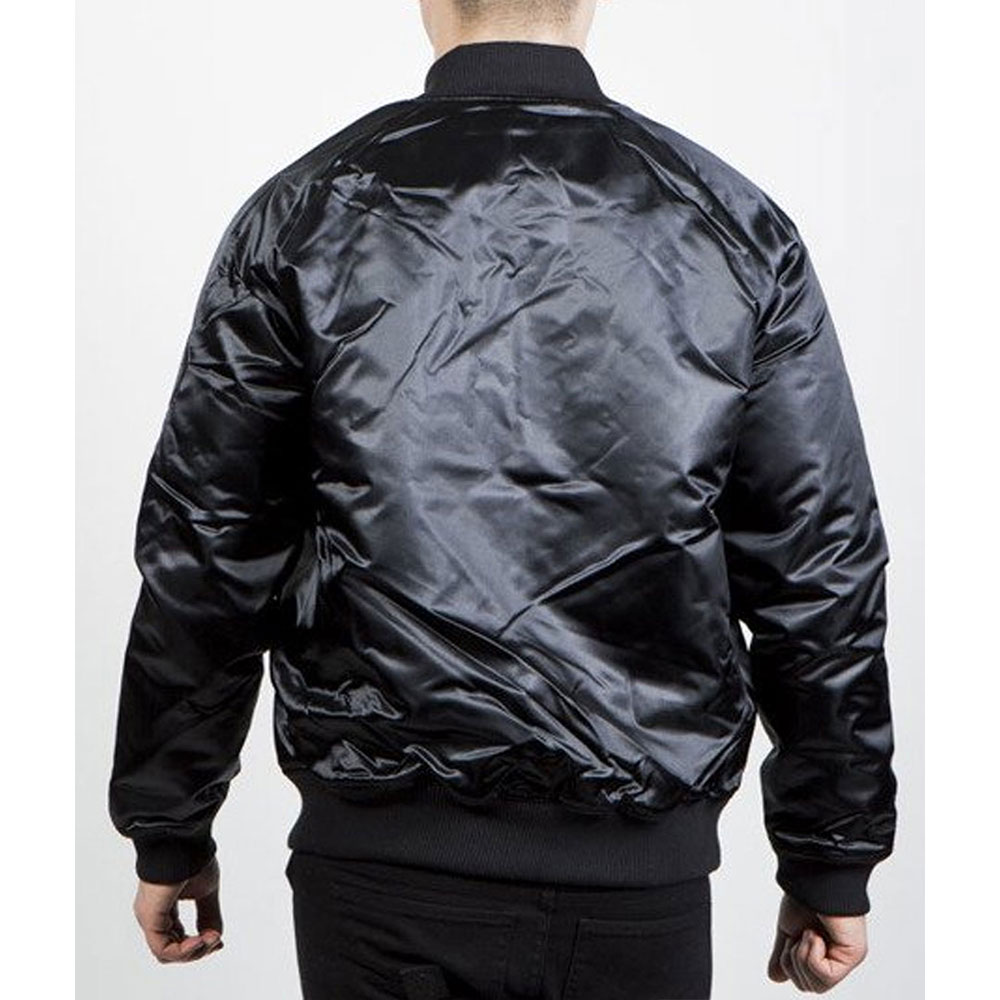 Boston Celtics Black Tonal Satin Jacket - Image 2