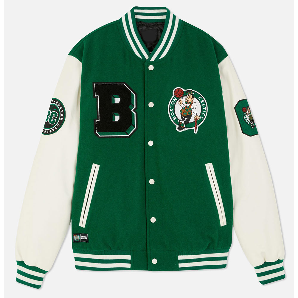 Boston Celtics Varsity Green and Off White Jacket