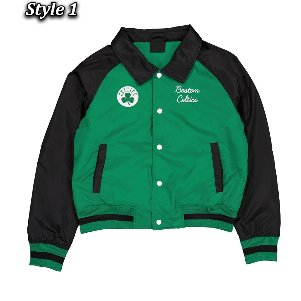 Boston Celtics Green and Black Throwback Jacket