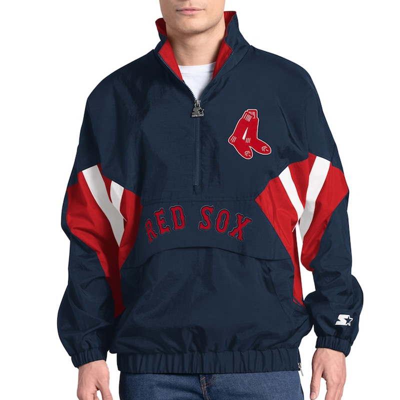 Boston Red Sox Cooperstown Chief Navy Half-Zip Pullover