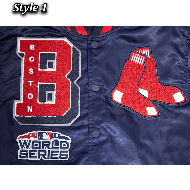 Boston Red Sox Mashup Classic Rib Satin Jacket - Image 9