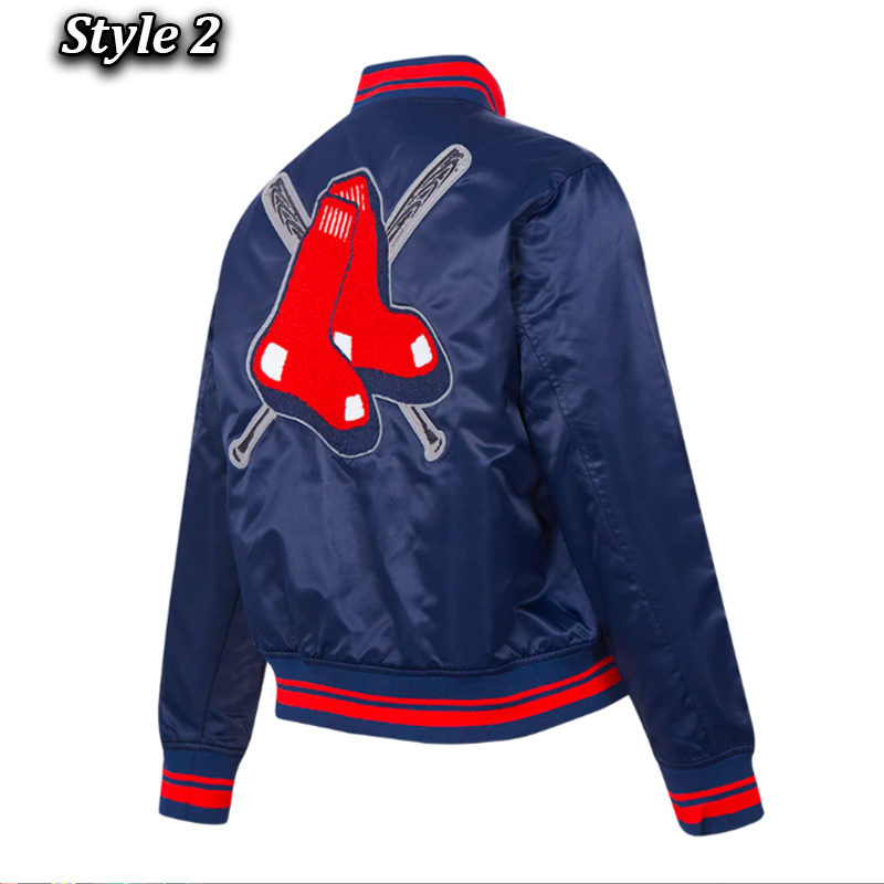 Boston Red Sox Mashup Classic Rib Satin Jacket - Image 8