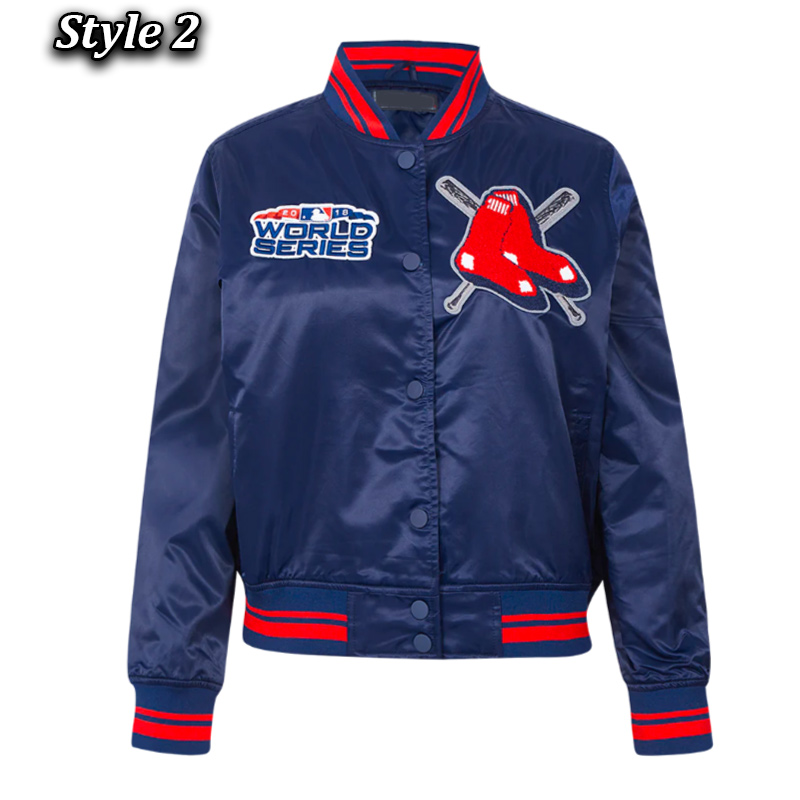 Boston Red Sox Mashup Classic Rib Satin Jacket - Image 2