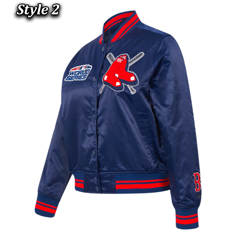 Boston Red Sox Mashup Classic Rib Satin Jacket - Image 5