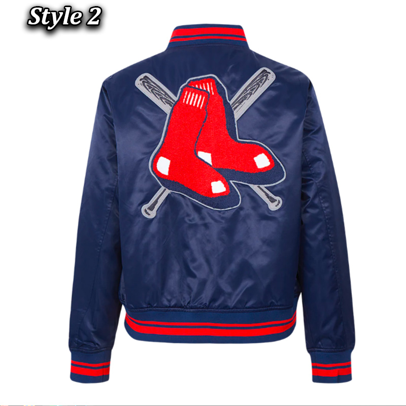 Boston Red Sox Mashup Classic Rib Satin Jacket - Image 4