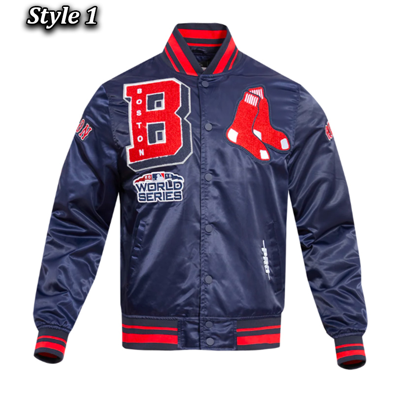 Boston Red Sox Mashup Classic Rib Satin Jacket