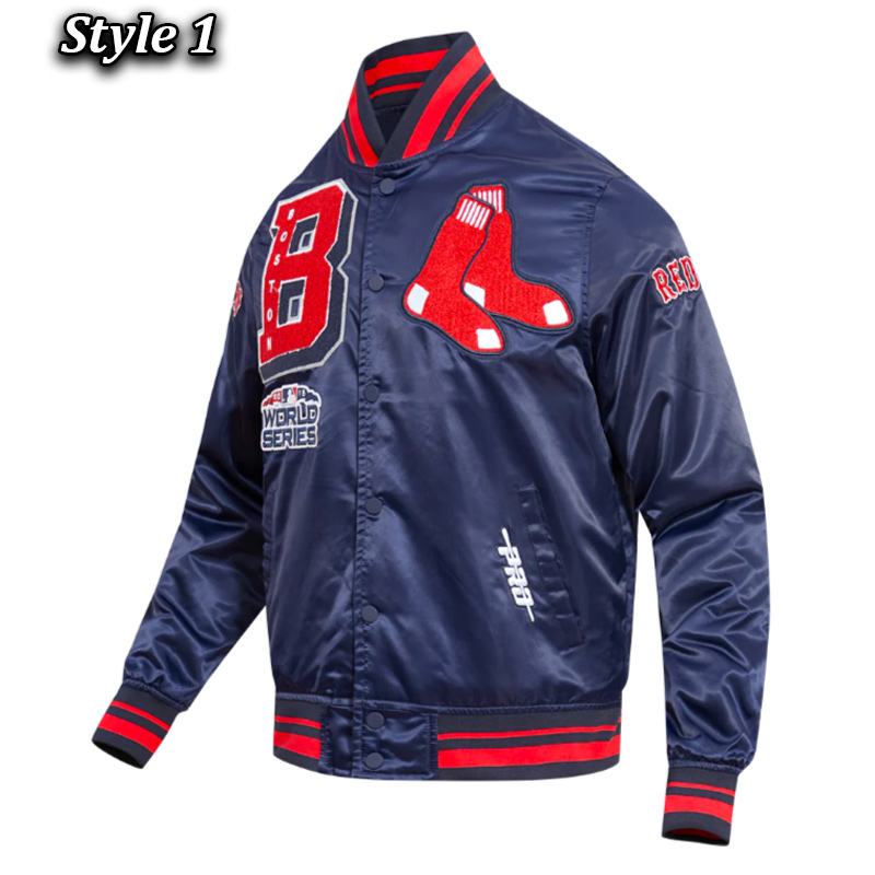Boston Red Sox Mashup Classic Rib Satin Jacket - Image 6