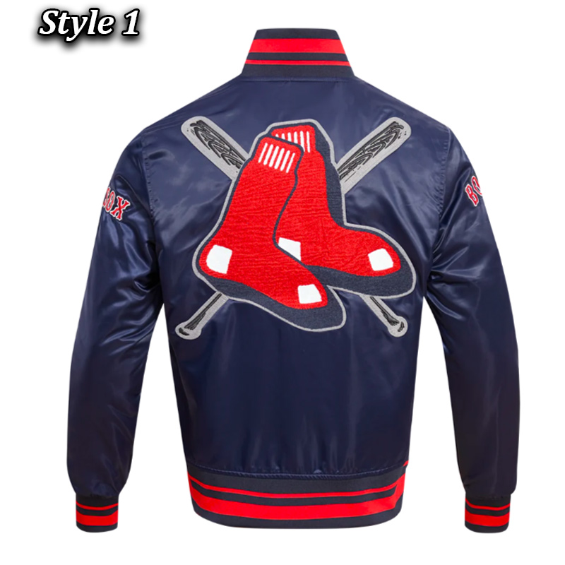 Boston Red Sox Mashup Classic Rib Satin Jacket - Image 3
