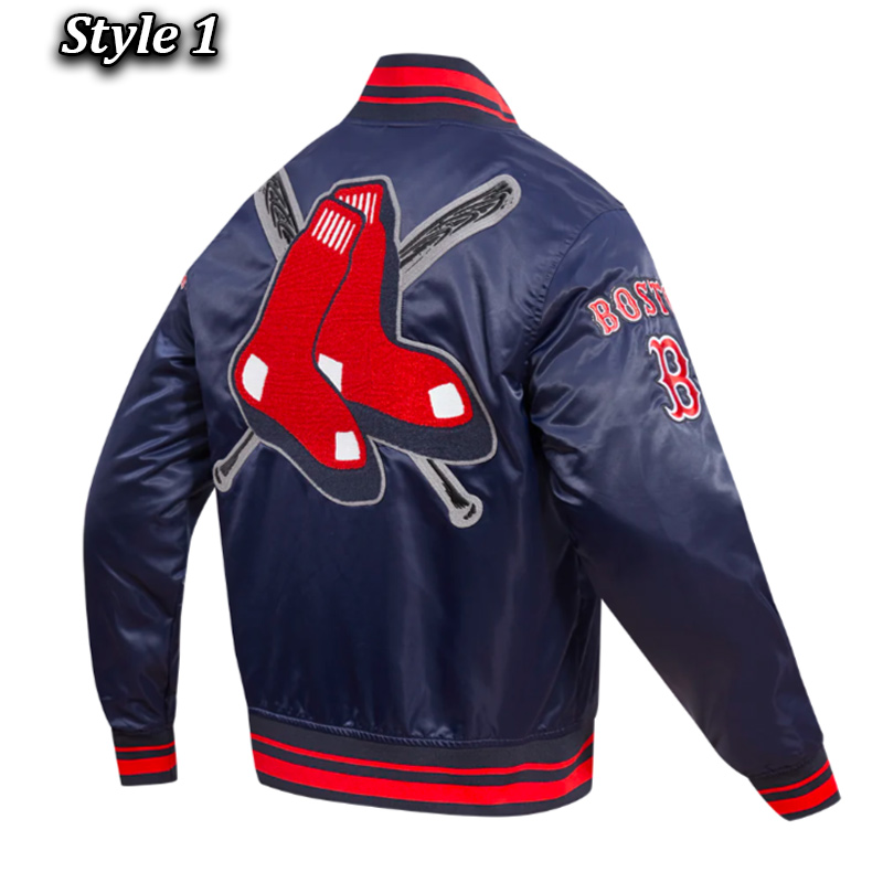 Boston Red Sox Mashup Classic Rib Satin Jacket - Image 7