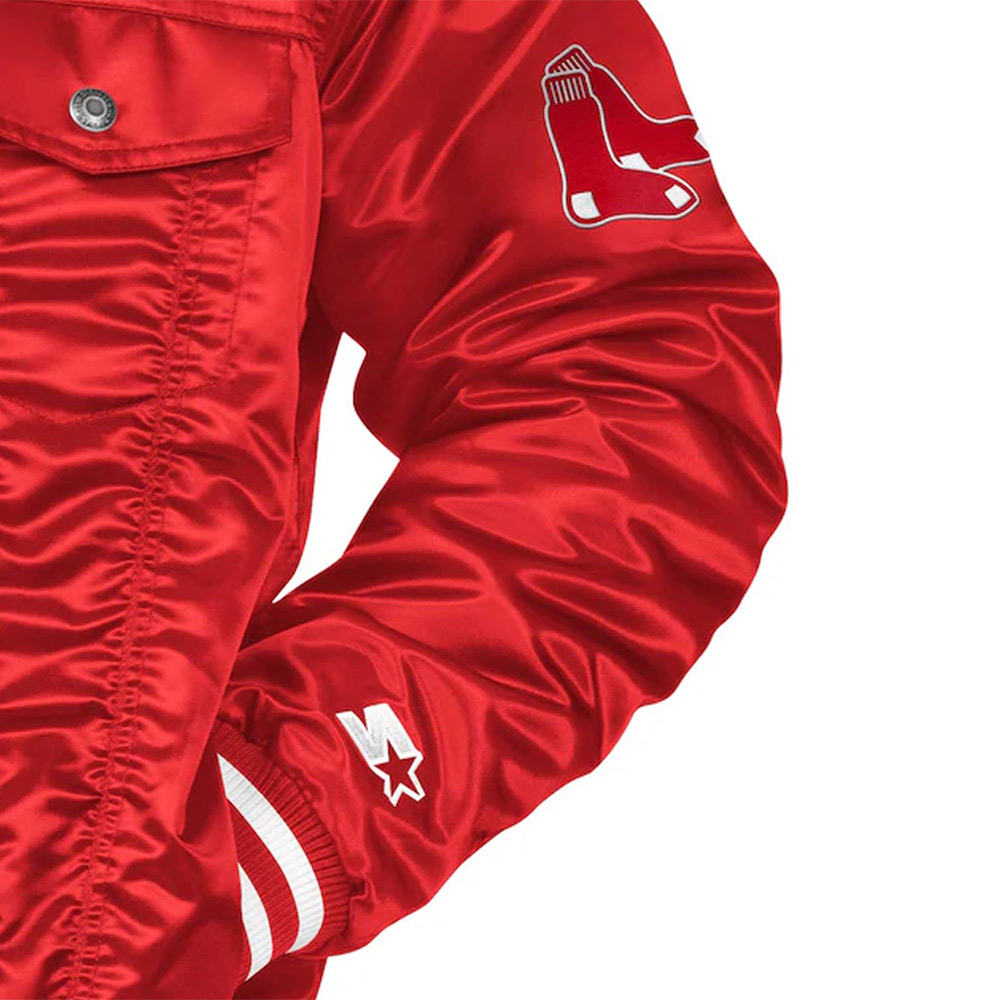 Boston Red Sox Red Silver Tab Trucker Jacket - Image 3