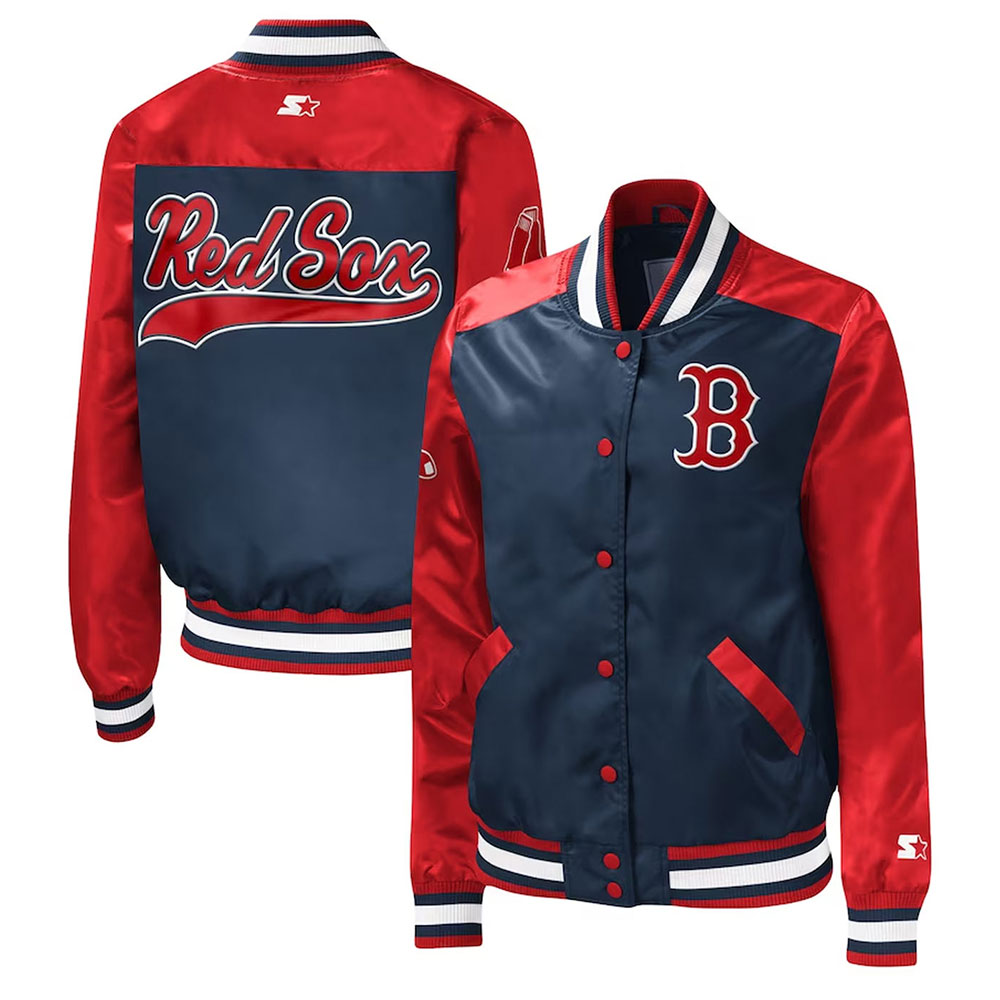 Boston Red Sox The Legend Red/Blue Satin Jacket - Image 3