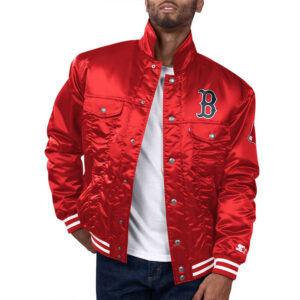 Boston Red Sox Red Silver Tab Trucker Jacket