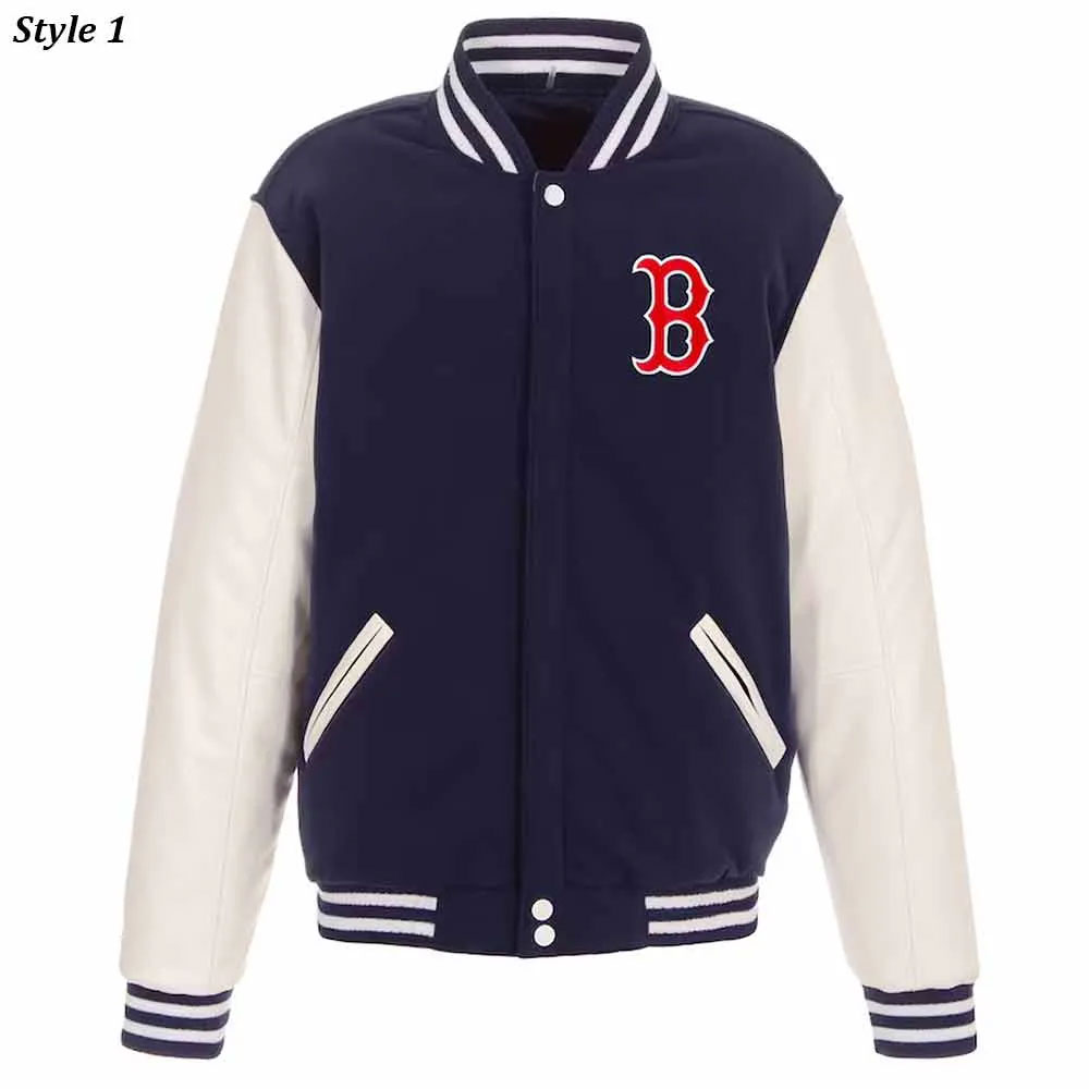Boston Red Sox Navy and White Varsity Jacket