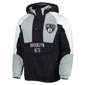 Body Check Brooklyn Nets Half-Zip Hoodie Jacket