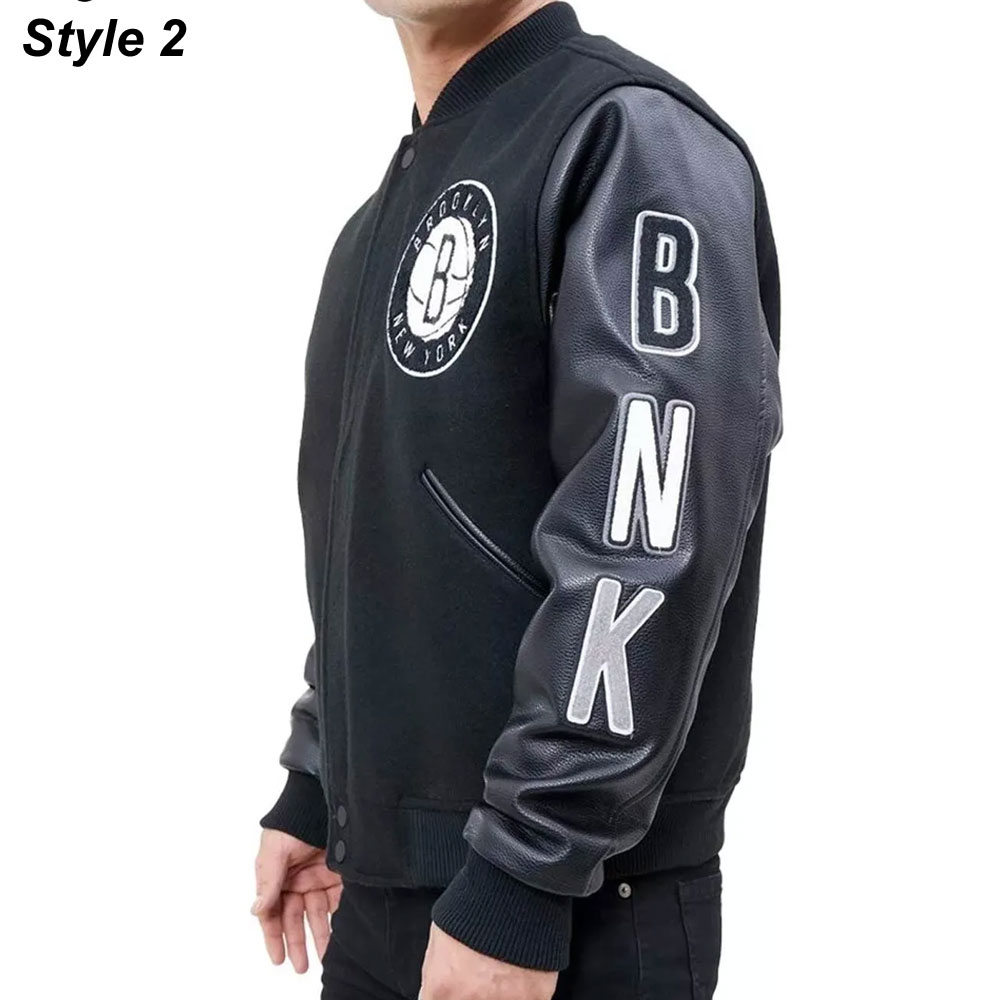 Brooklyn Nets Black Varsity Jacket - Image 10