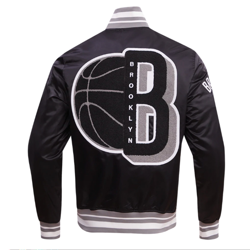 Brooklyn Nets Mashup Classic Rib Satin Jacket - Image 2