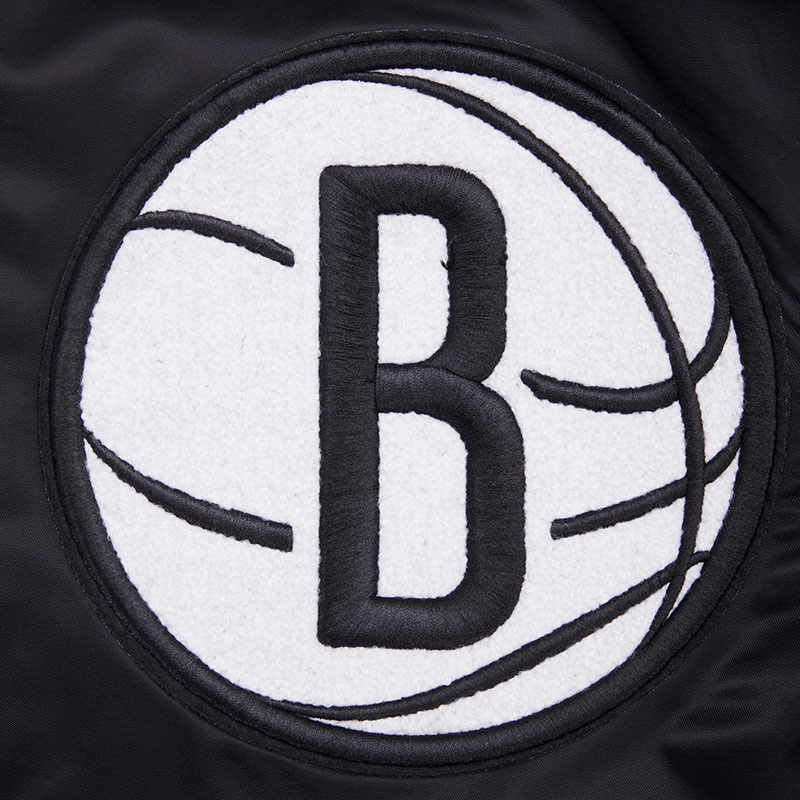 Brooklyn Nets Mashup Classic Rib Satin Jacket - Image 7