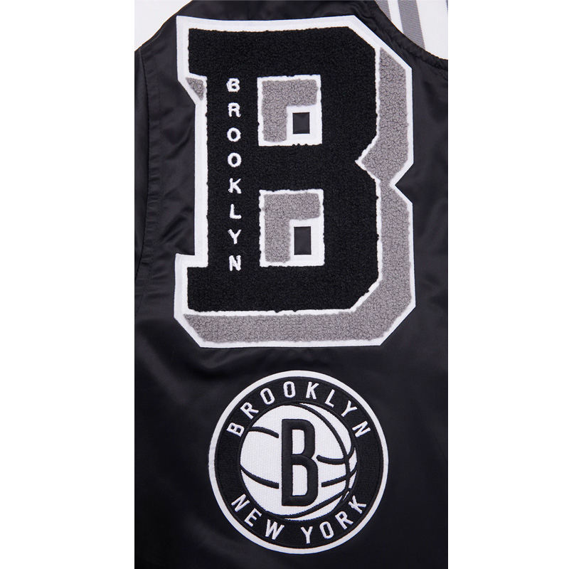 Brooklyn Nets Mashup Classic Rib Satin Jacket - Image 8