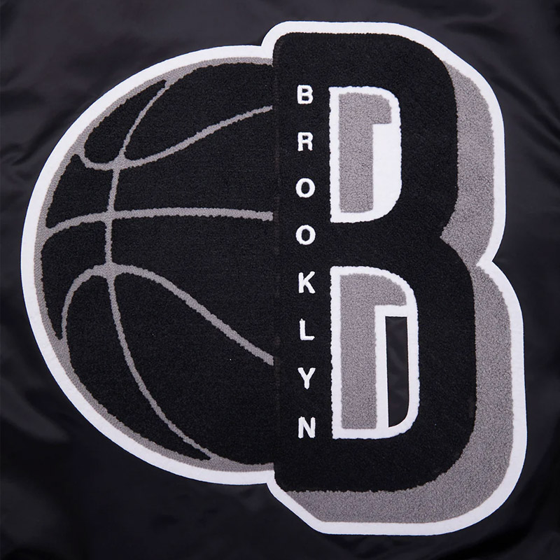 Brooklyn Nets Mashup Classic Rib Satin Jacket - Image 9